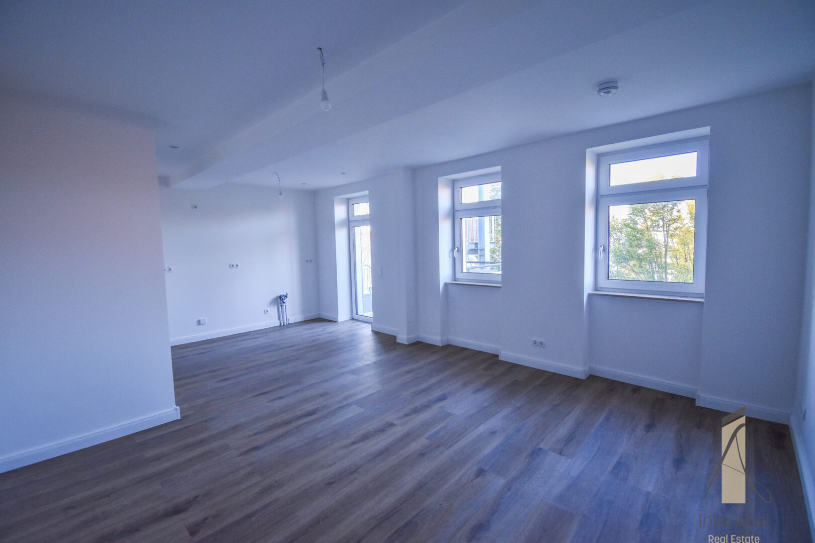 Wohnzimmer mit offener Küche