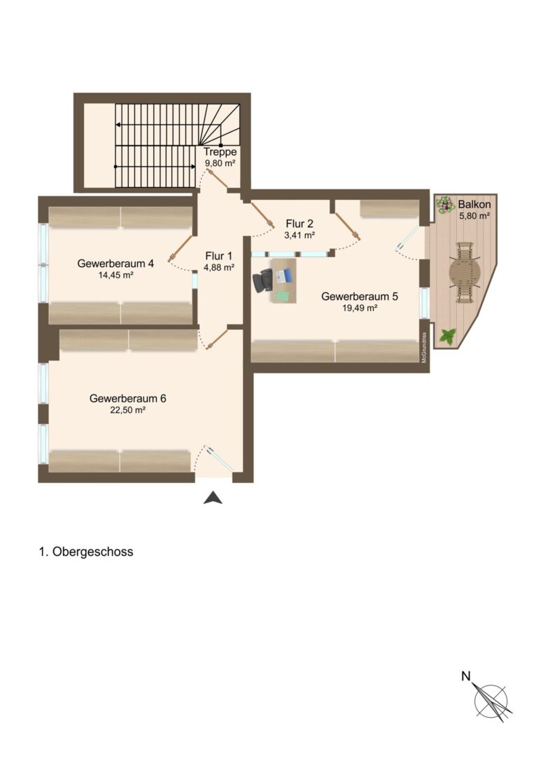 Grundriss 1. Obergeschoss